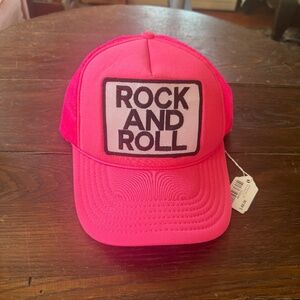 NWT AVIATOR NATION Hot Pink Rock and Roll Trucker Hat